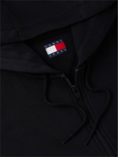 Flag Embroidery Fleece Zip-Thru Hoody — Black 7