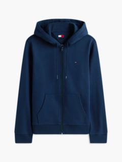 Flag Embroidery Fleece Zip-Thru Hoody — Blue 8
