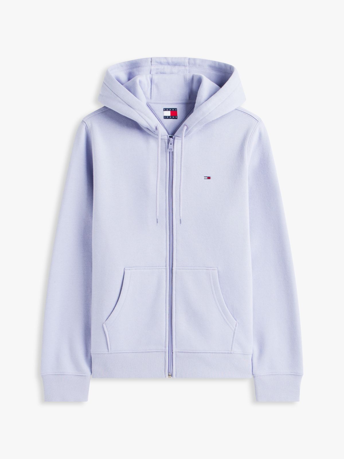 Flag Embroidery Fleece Zip-Thru Hoody — Blue