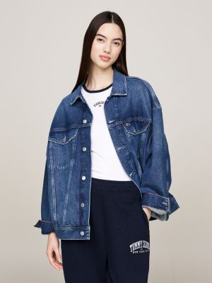 Veste en jean tommy hilfiger logo dans le dos sale