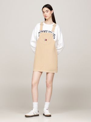 Check corduroy pinafore dress hotsell