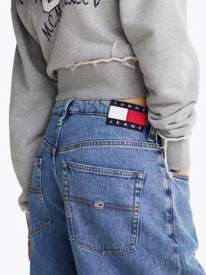 blue charlie mid rise loose jeans for women tommy jeans