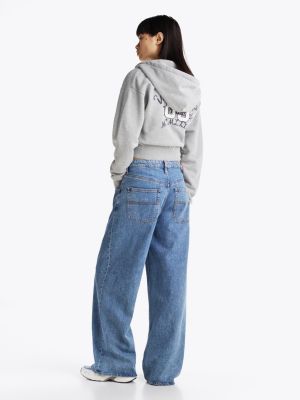 blue charlie mid rise loose jeans for women tommy jeans