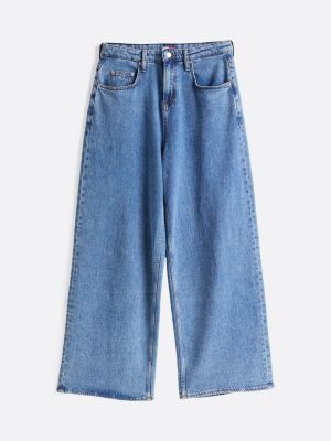 blue charlie mid rise loose jeans for women tommy jeans