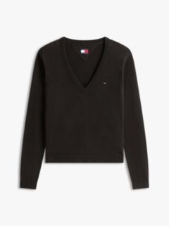 Flag Embroidery V-Neck Jumper — Black 5