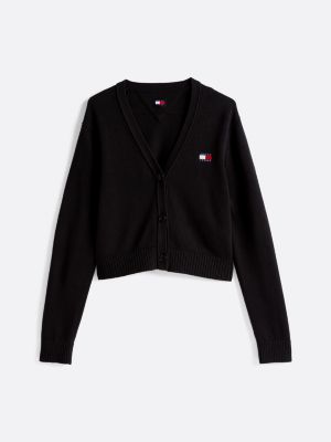 cardigan squadrato con distintivo nero da donne tommy jeans