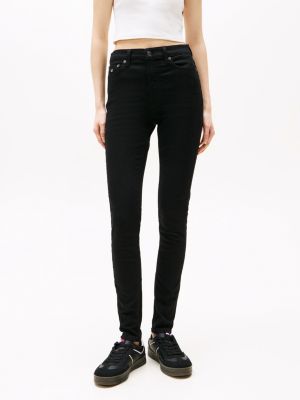 denim nora skinny jeans mit mittelhohem bund für damen - tommy jeans