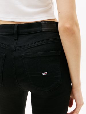 denim nora skinny jeans mit mittelhohem bund für damen - tommy jeans