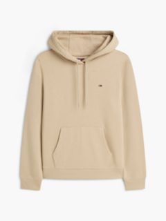 Flag Embroidery Fleece Drawstring Hoody — Beige 5