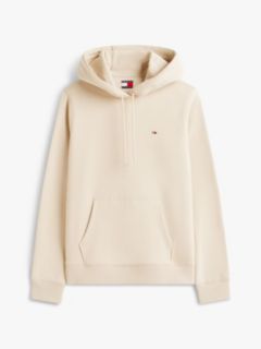 Flag Embroidery Fleece Drawstring Hoody — Beige 5