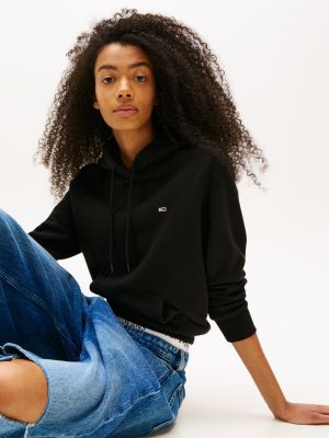 black flag patch hoody for women tommy jeans