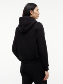 Flag Embroidery Fleece Drawstring Hoody — Black 4