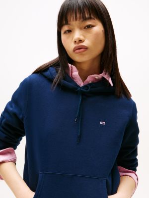 blue flag patch hoody for women tommy jeans