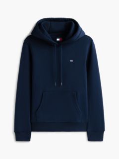 Flag Embroidery Fleece Drawstring Hoody — Blue 6