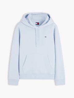 Flag Embroidery Fleece Drawstring Hoody — Blue 6