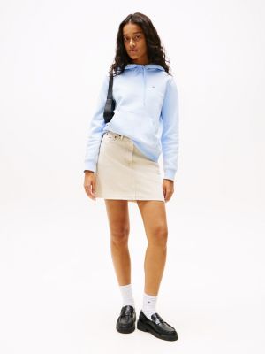 blue flag patch hoody for women tommy jeans