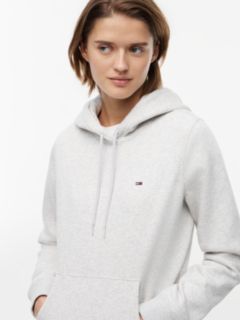 Flag Embroidery Fleece Drawstring Hoody — Grey 3