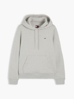 Flag Embroidery Fleece Drawstring Hoody — Grey 5