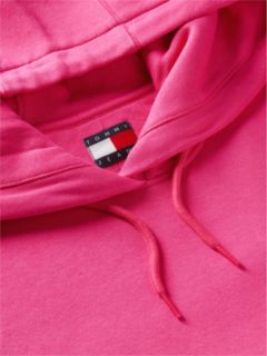 Flag Embroidery Fleece Drawstring Hoody — Pink 6