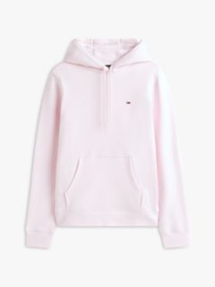 Flag Embroidery Fleece Drawstring Hoody — Pink 5