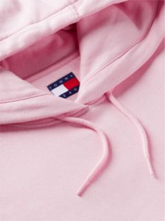 Flag Embroidery Fleece Drawstring Hoody — Pink 6