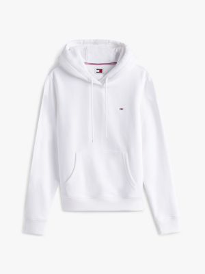 felpa con cappuccio e bandierina bianco da donne tommy jeans