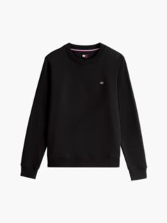 Flag Embroidery Brushed Fleece Sweatshirt — Black 6