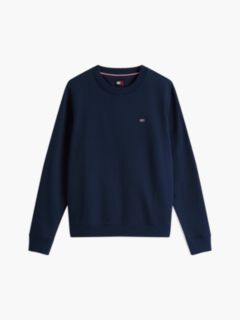Flag Embroidery Brushed Fleece Sweatshirt — Blue 6