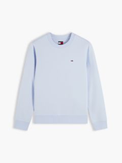 Flag Embroidery Brushed Fleece Sweatshirt — Blue 5