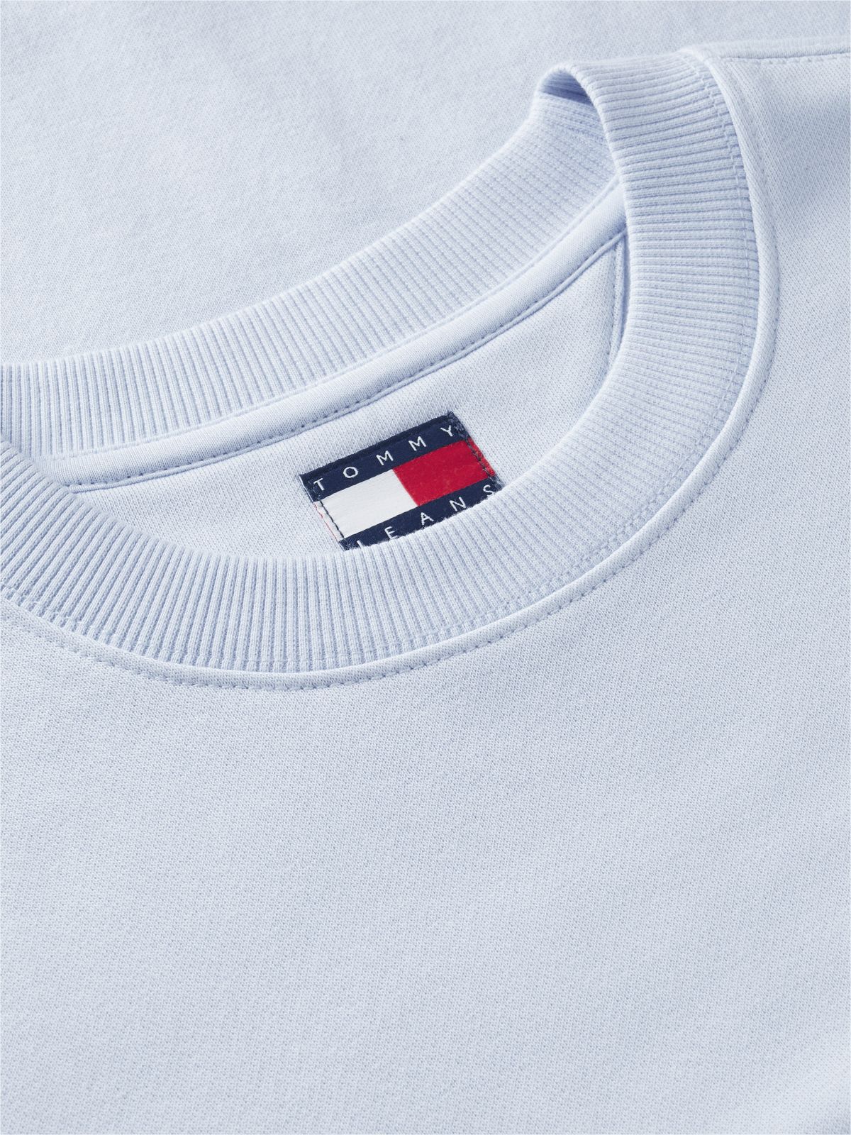 Flag Embroidery Brushed Fleece Sweatshirt — Blue