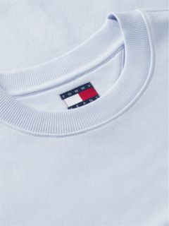 Flag Embroidery Brushed Fleece Sweatshirt — Blue 6