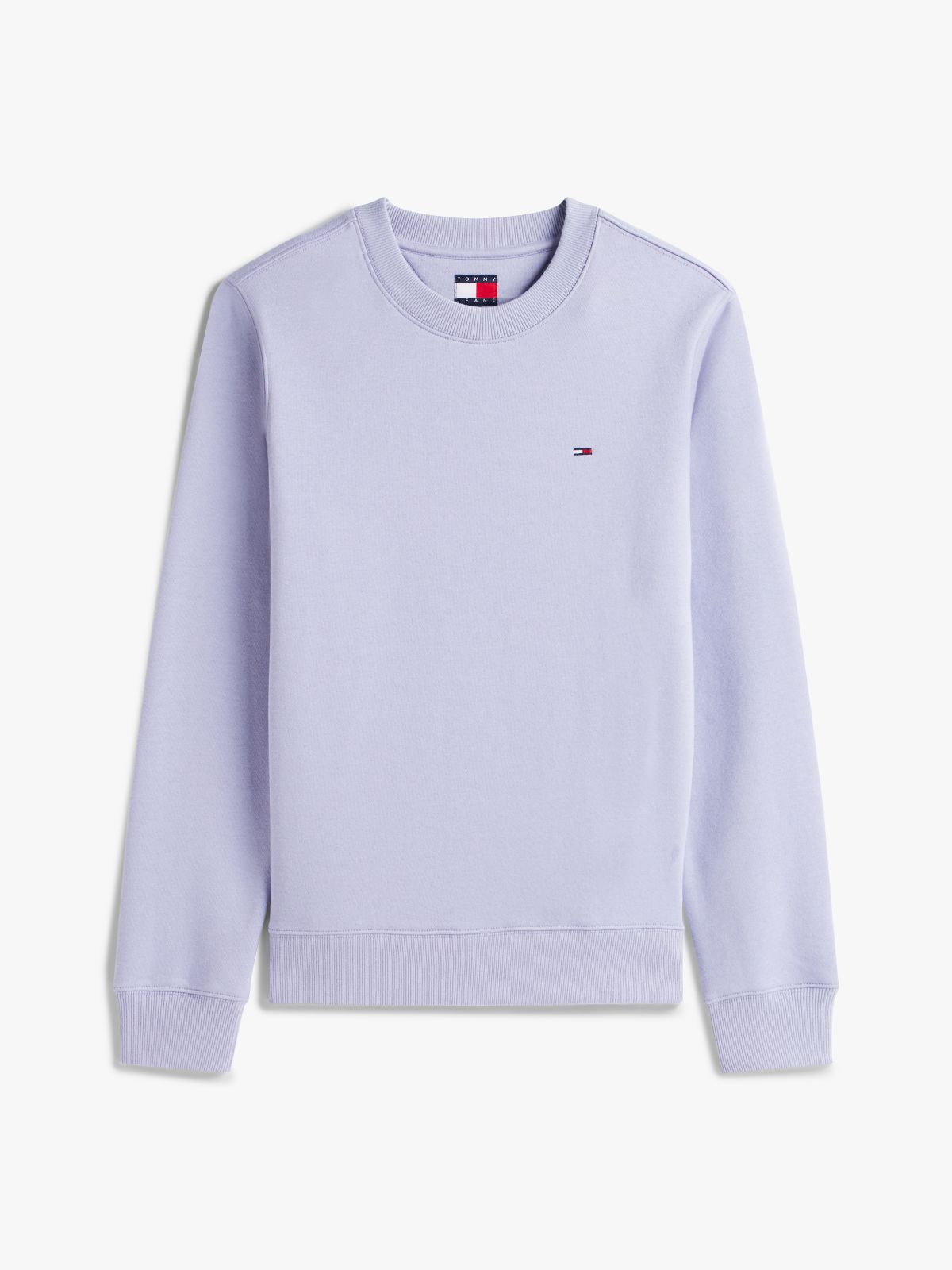 Flag Embroidery Brushed Fleece Sweatshirt — Blue