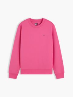Flag Embroidery Brushed Fleece Sweatshirt — Pink 5