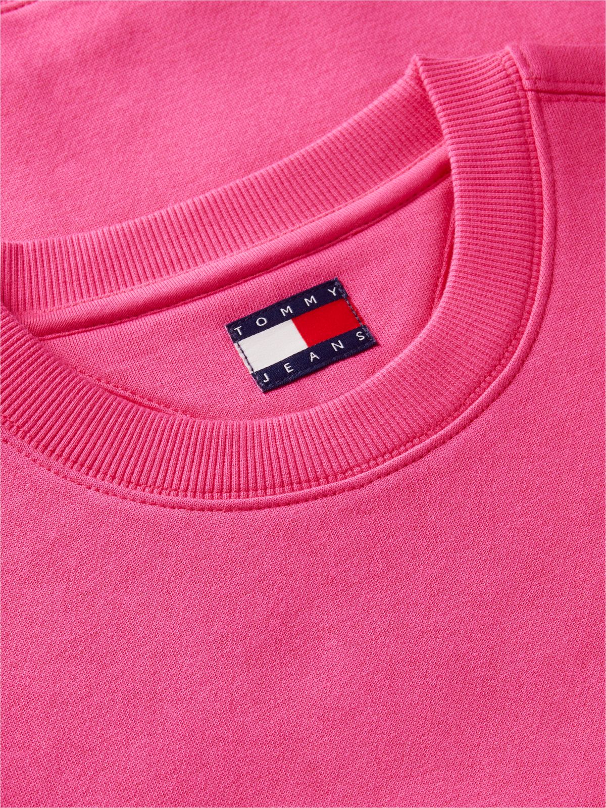 Flag Embroidery Brushed Fleece Sweatshirt — Pink