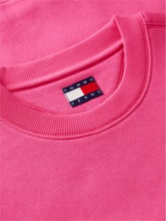 Flag Embroidery Brushed Fleece Sweatshirt — Pink 6