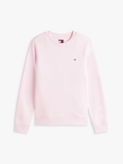 Flag Embroidery Brushed Fleece Sweatshirt — Pink 5