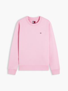 Flag Embroidery Brushed Fleece Sweatshirt — Pink 5