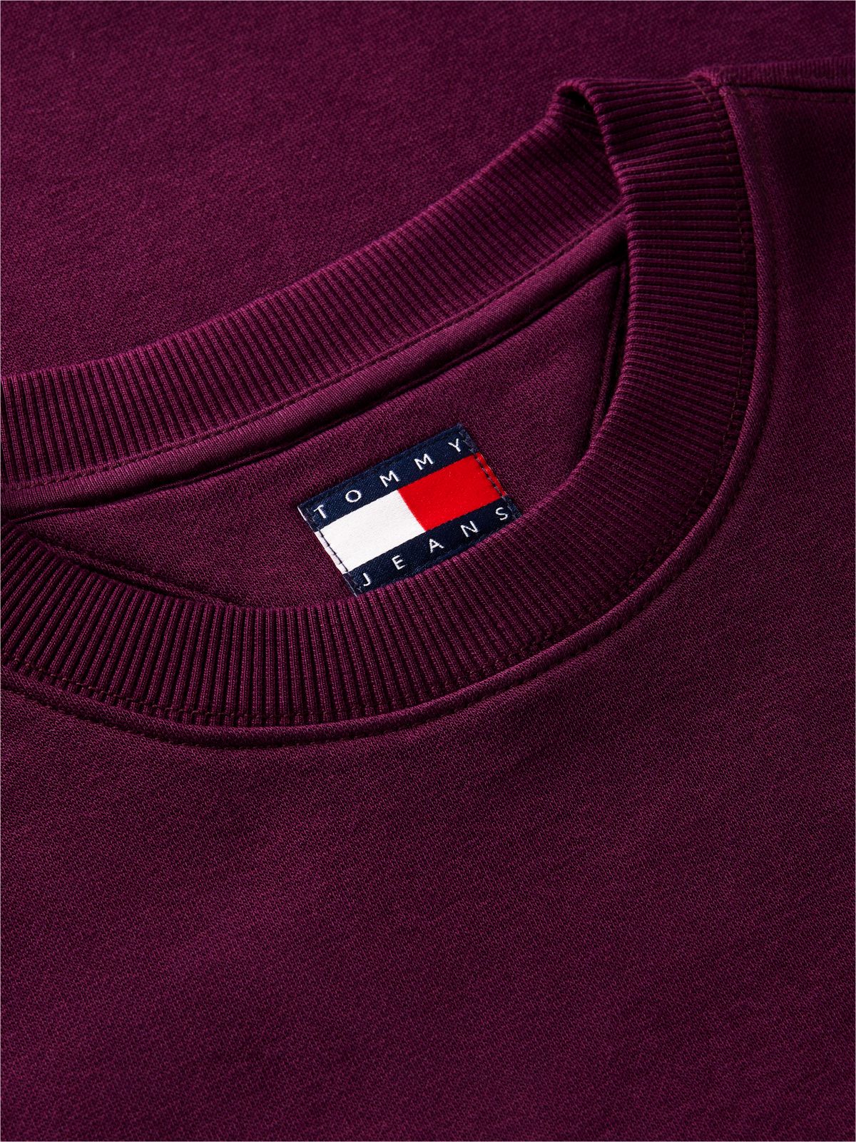 Flag Embroidery Brushed Fleece Sweatshirt — Purple