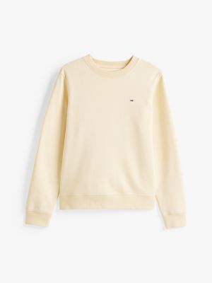 yellow flag patch regular sweatshirt for women tommy jeans