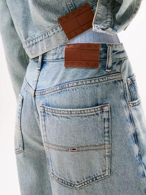 jeans charlie larghi a vita media blu da donne tommy jeans