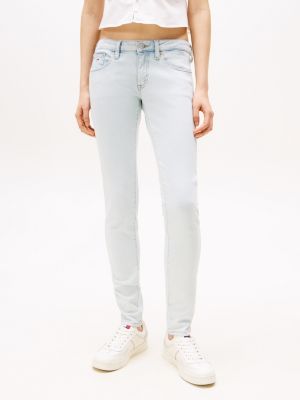 jean skinny sophie taille basse bleu pour femmes tommy jeans