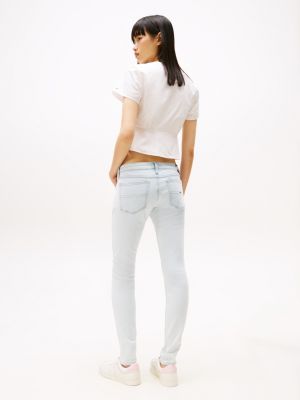 jean skinny sophie taille basse bleu pour femmes tommy jeans