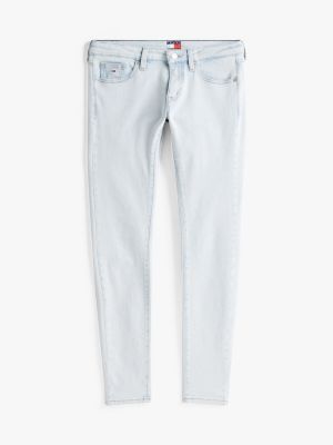 jean skinny sophie taille basse bleu pour femmes tommy jeans