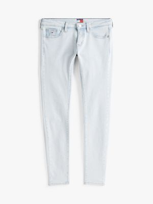 blue sophie low rise skinny jeans for women tommy jeans