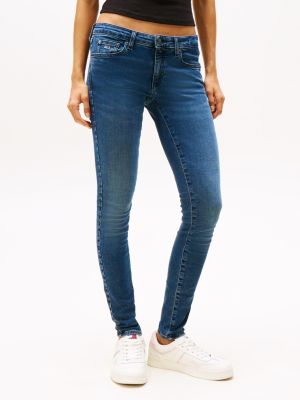 blue sophie low rise skinny jeans for women tommy jeans