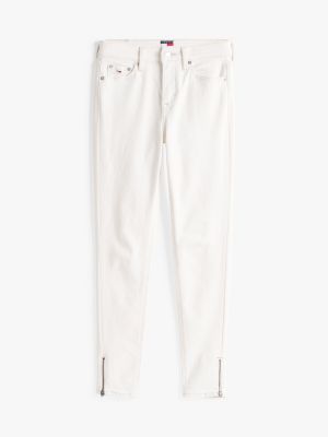 beige nora knöchellange skinny jeans für damen - tommy jeans