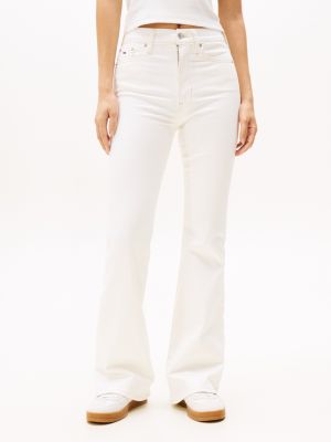 white sylvia light wash flared jeans for women tommy jeans