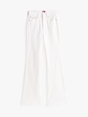 white sylvia light wash flared jeans for women tommy jeans