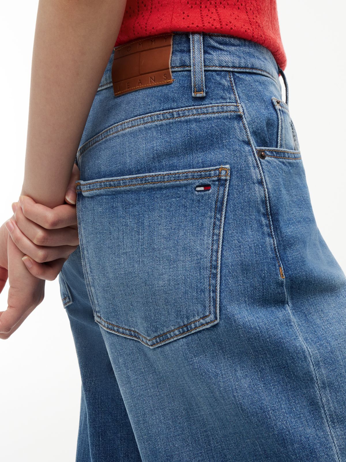 Mia Mid Rise Relaxed Straight Jeans — Blue