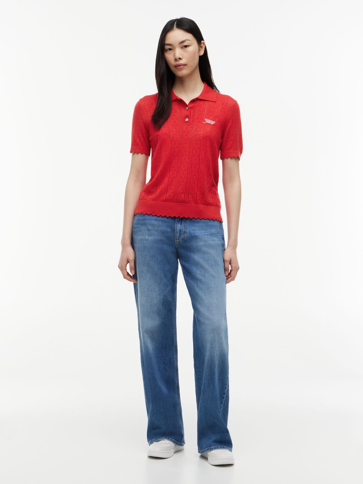 Mia Mid Rise Relaxed Straight Jeans — Blue